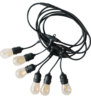 Serie de 24 Bombillas LED Vintage 15 mts